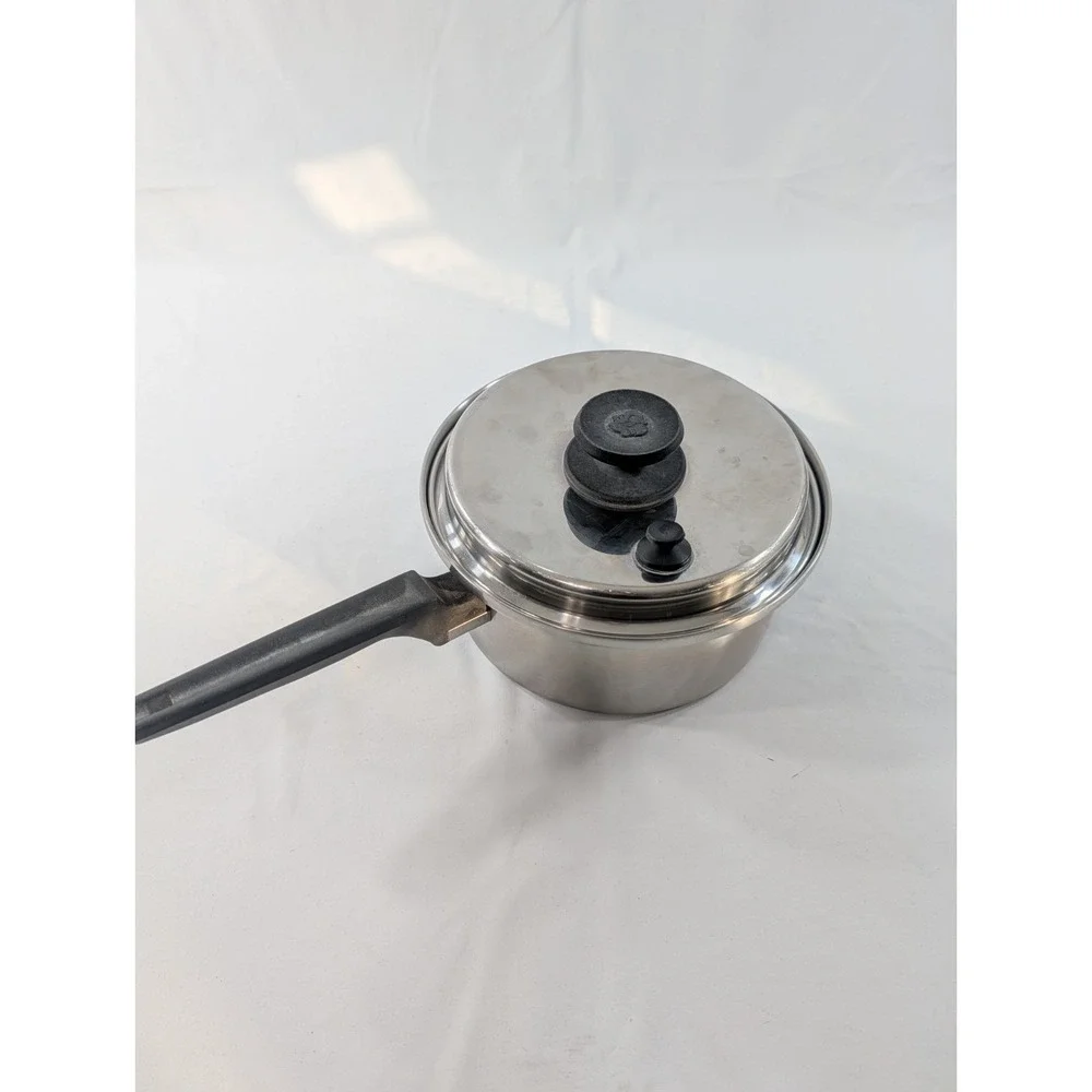 Royal Prestige 7 Ply SS Titanium Silver Alloy 1 Quart‎ Sauce Pan 9